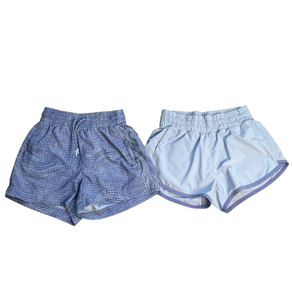 Athleta Girl Shorts Lot All Star 2.5" Shorts Size L 12 Blue Active Short - Picture 1 of 5